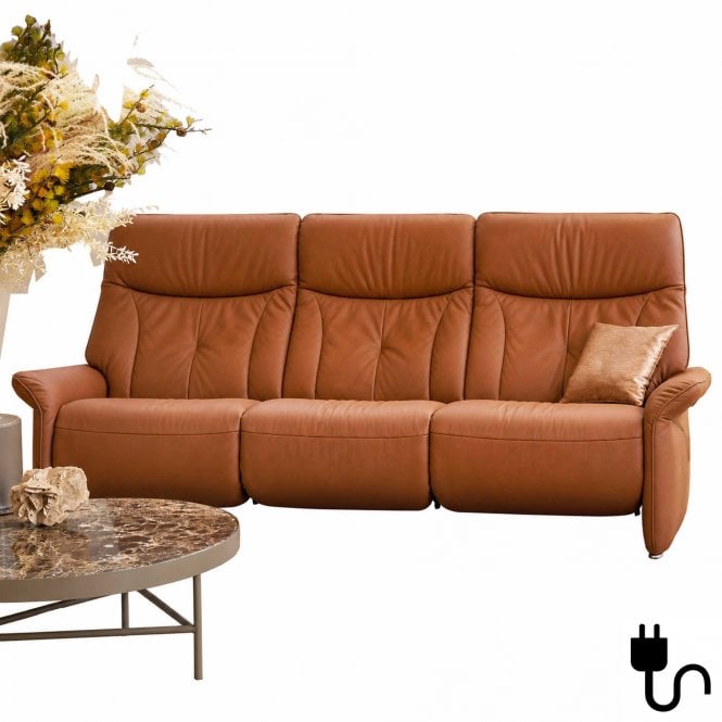 Himolla Lupo 3 Seater Electric Recliner Sofa - 3 Seat Cushions