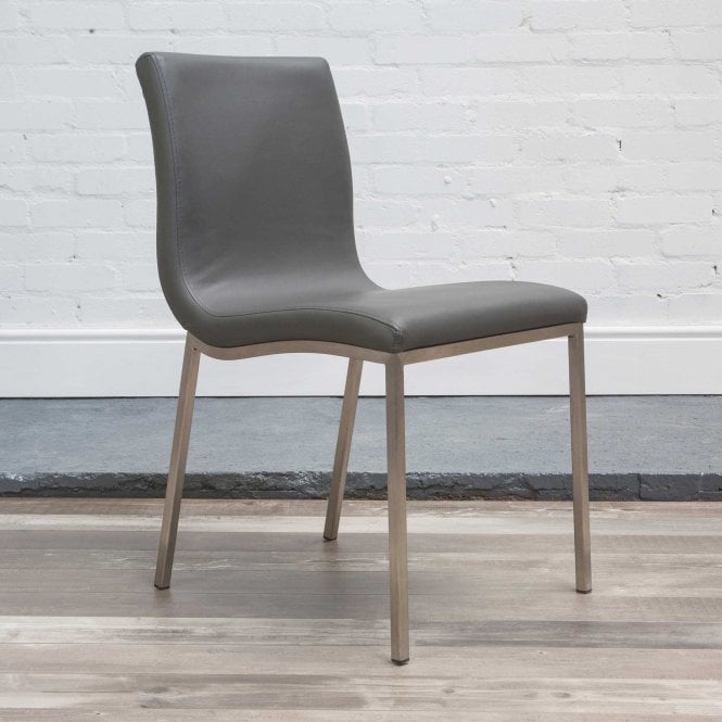 HND Uk Audrey Grey Faux Leather Chair