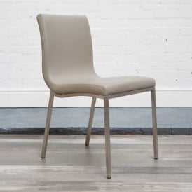 Taupe Faux Leather Chair