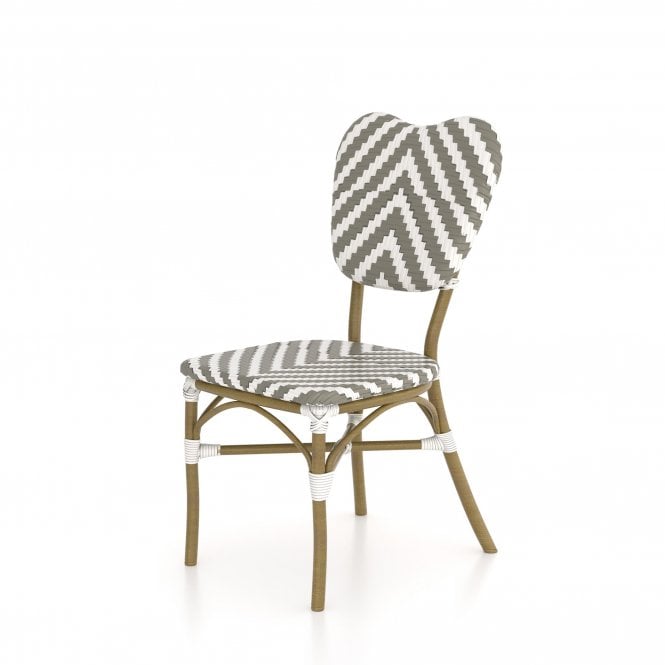 HND Uk Sandy Rattan Chair in Grey & White - Indoor & Outdoor