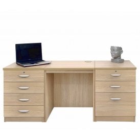 Straight Desk With Drawers