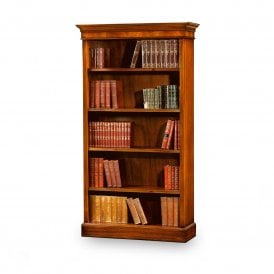 Tall Burr Walnut Bookcase