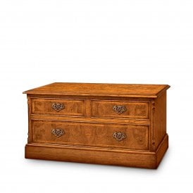 Iain James Burr Walnut Video Base with Pull Down Flap