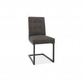 Inca Grey Fabric Cantilever Chairs - Set Of 2