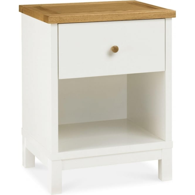 Minerva Atlantic 1 Drawer Bedside Chest - Two Tone
