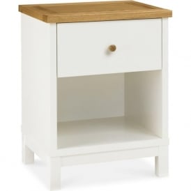 Atlantic 1 Drawer Bedside Chest - Two Tone