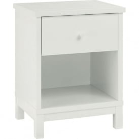Atlantic 1 Drawer Bedside Chest - White