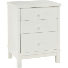 Atlantic 3 Drawer Bedside Chest - White