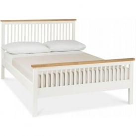 Atlantic High Footend Bedframe - White & Oak