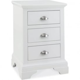 Hamilton 3 Drawer Bedside Chest - White