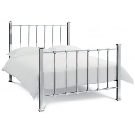 Modena Metal Bedframe in Reflective Nickel