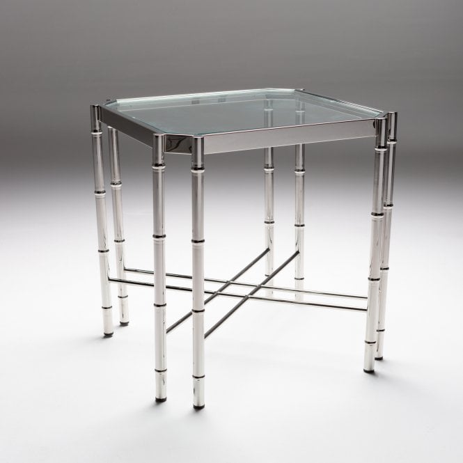 Nord Bellevue Clear Glass Square Lamp Table