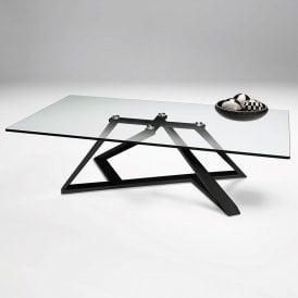 Glass Coffee Table With Black Frame