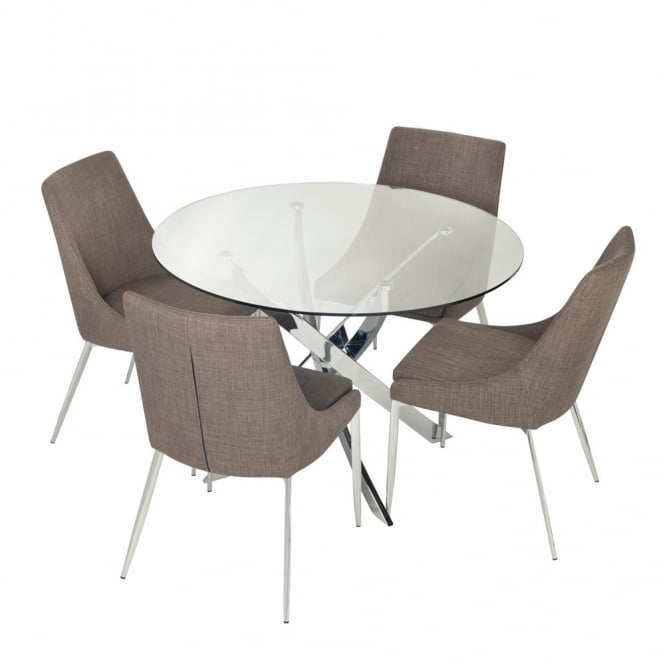 Nord Islington 110cm Small Circular Dining Table & 4 Saturn Chairs