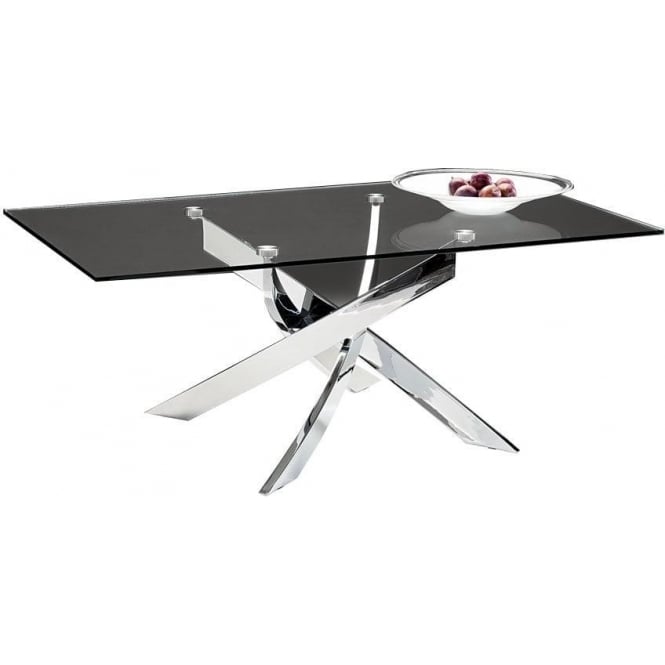 Nord Islington Rectangular Silver Glass Coffee Table