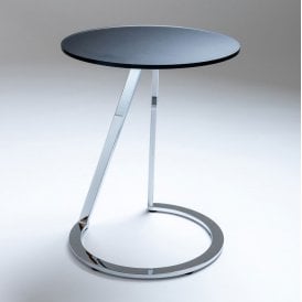 Black Glass Side Table