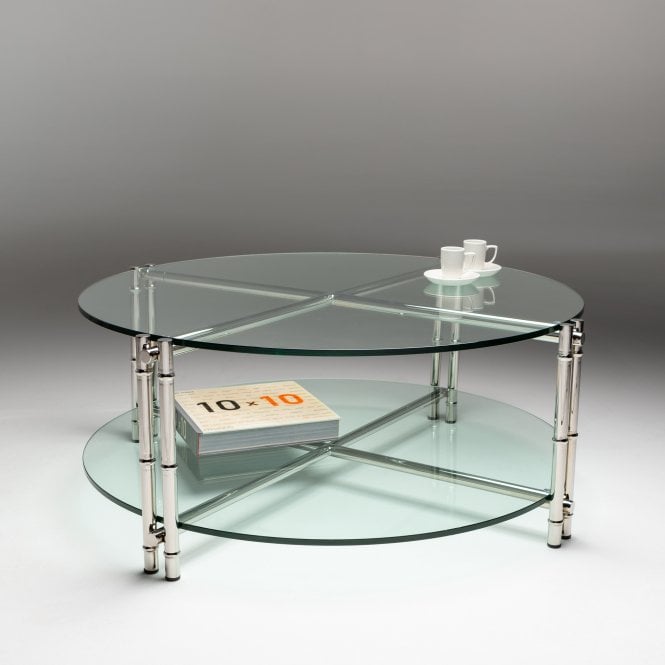Nord Marais Clear Glass Circular Coffee Table
