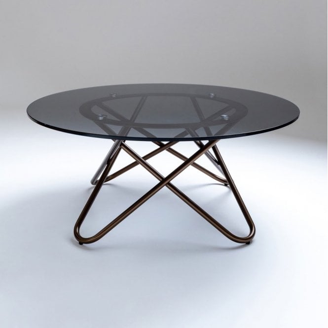 Nord Orpheus Smoked Glass Circular Coffee Table