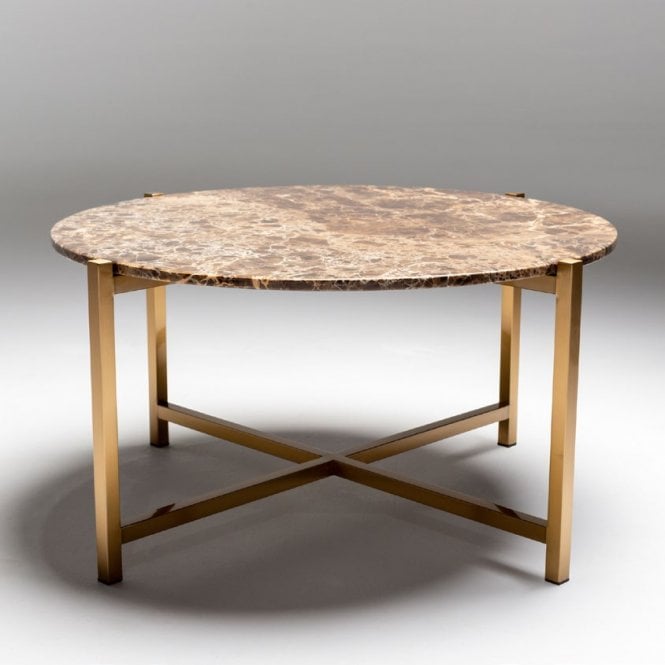 Nord Rivoli Circular Coffee Table - Emporador Marble Top