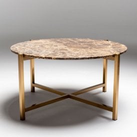 Rivoli Circular Coffee Table - Emporador Marble Top