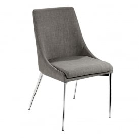 Saturn Dining Chair in Grey Fabric