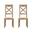 Oakham Oak Cross Back Chairs (Pair)