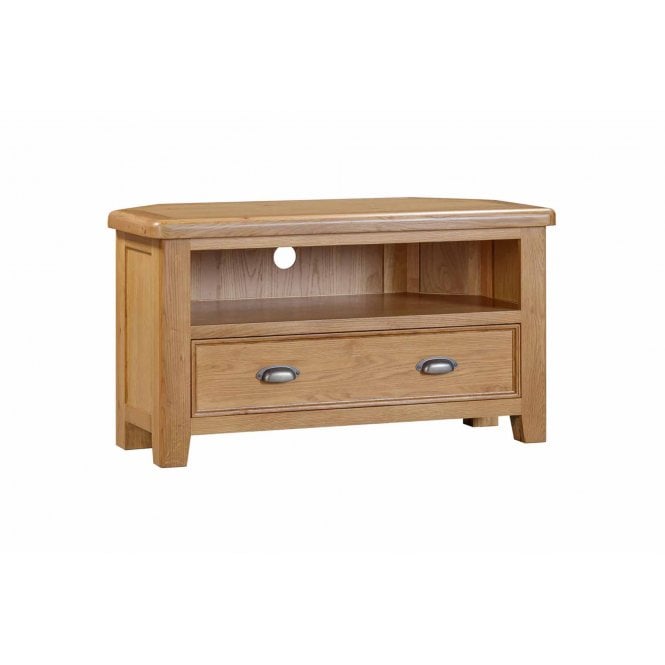 Solis Oakham Oak Corner TV Unit