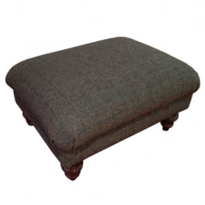Braemar Harris Tweed Footstool