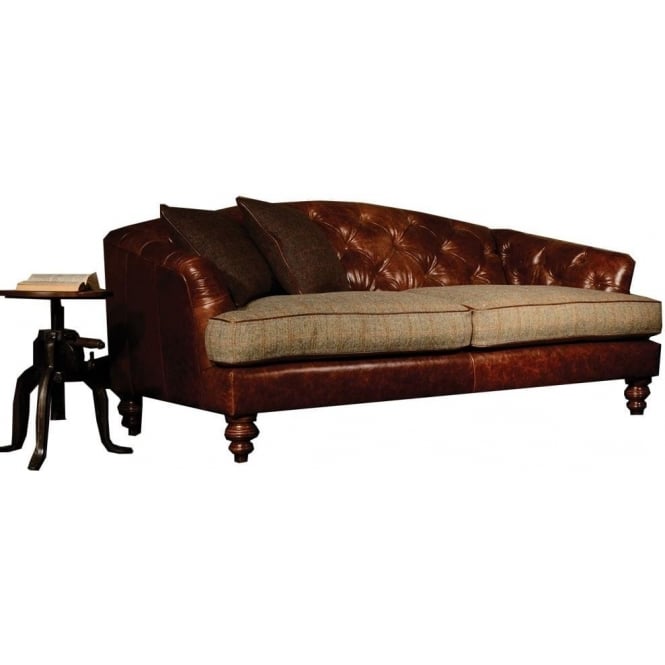 Tetrad Dalmore Midi Sofa in Leather & Tweed