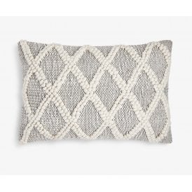 Decorative Lumbar Cushion - Large Lumbar Diamond Bobble Light Ground