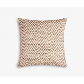 Decorative Scatter Cushion - Large Square Brown Chevron