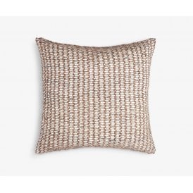 Decorative Scatter Cushion - Large Square Brown - Natural Loop Stitch