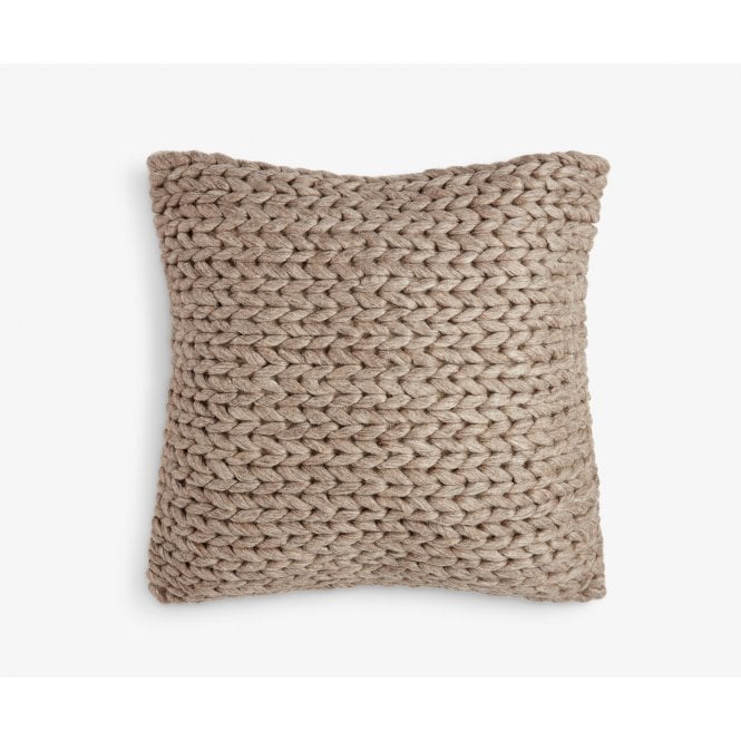 Tetrad Decorative Scatter Cushion - Large Square Dark Grey Knit