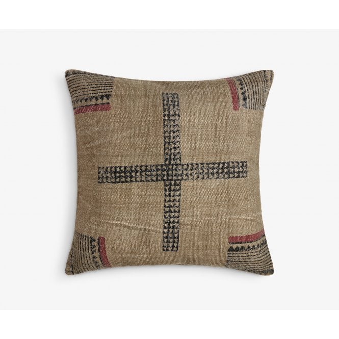 Tetrad Decorative Scatter Cushion - Large Square Distressed Cross