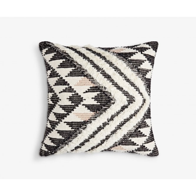 Tetrad Decorative Scatter Cushion - Large Square Fluffy Chevon & Gold