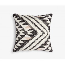 Decorative Scatter Cushion - Large Square Fluffy Chevon & Gold