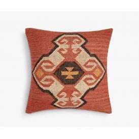 Decorative Scatter Cushion - - Large Square Kilim Red