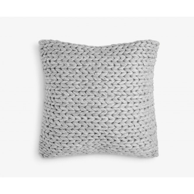 Tetrad Decorative Scatter Cushion - Large Square Mid Grey Herringbone