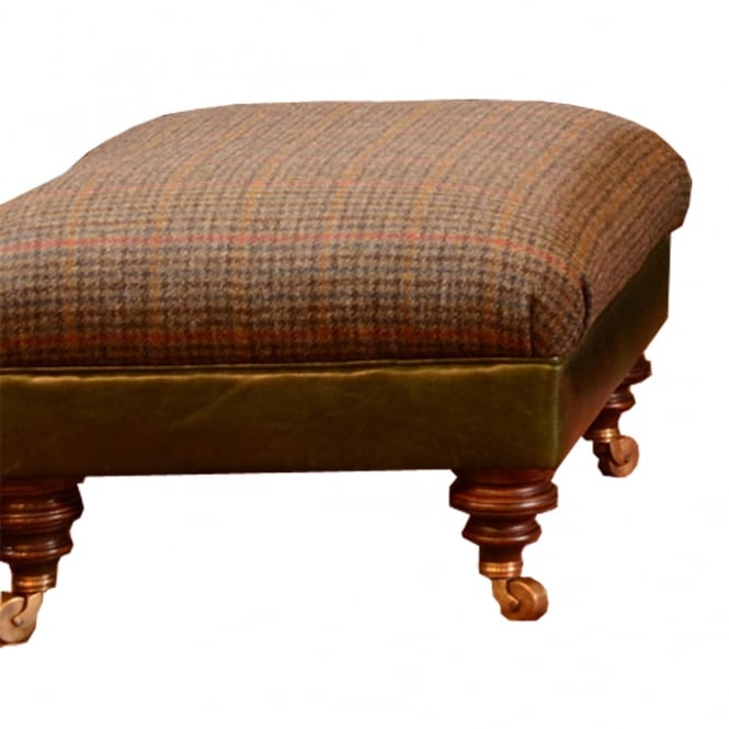 Tetrad Taransay Harris Tweed Footstool