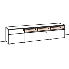 Andiamo 3.0 240cm TV Base - Left Hand Door