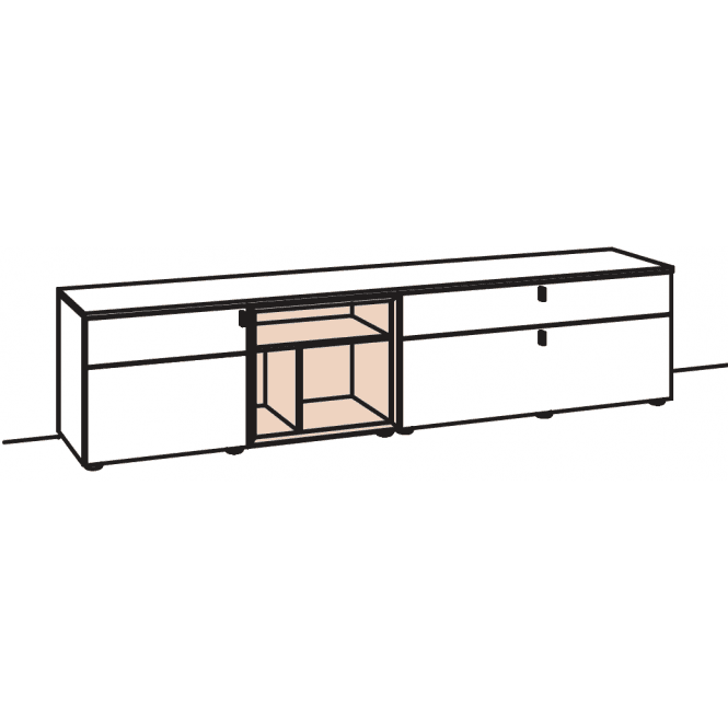 Venjakob Andiamo 3.0 240cm TV Base - Right Hand Cupboard