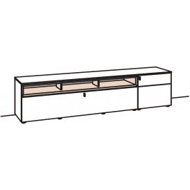 Andiamo 3.0 240cm TV Base - Right Hand Door