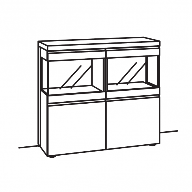 Venjakob V Plus 3000 2 Door Glass Display Cabinet - 5727