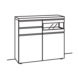 2 drawer display