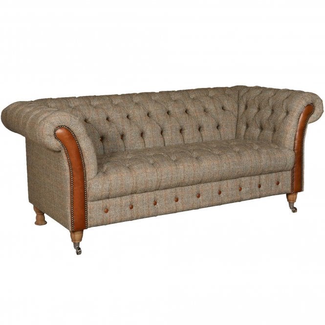 Vintage Sofa Company Chester 2 Seater Chesterfield Sofa - Hunting Lodge - Fast Track