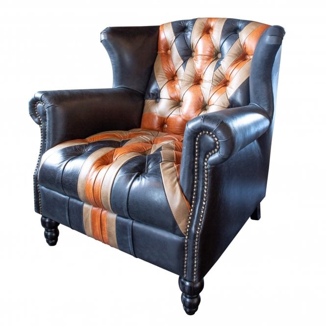 Vintage Sofa Company Union Jack Crompton Leather Chair