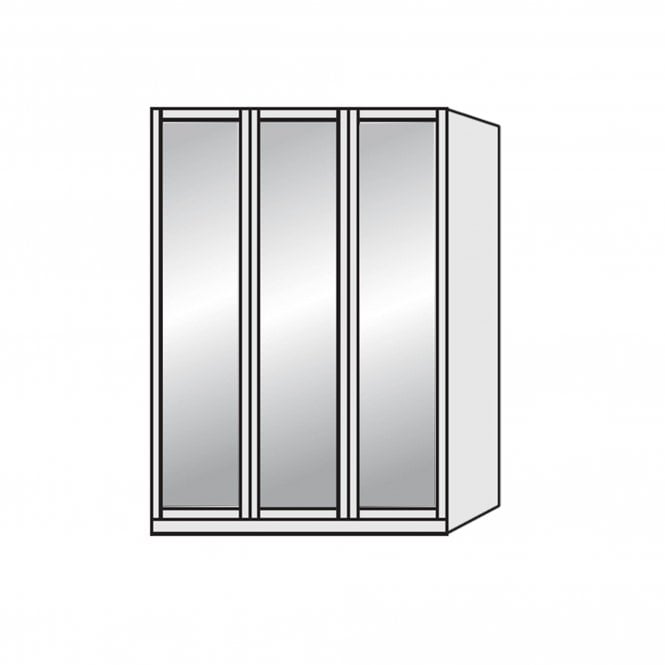 Wiemann Cambridge 3 Door 150cm Wide Wardrobe - 3 Mirrored Doors