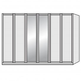 Wiemann Cambridge 6 Door Wardrobe Mirrored