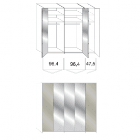 Wiemann Loft 2.5 Metre Wardrobe