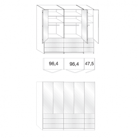 Wiemann Loft 2.5 metre wardrobe